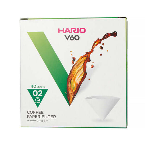 V60 papieren filters met 40 vellen voor een optimale koffiebereiding en smaakvolle kop koffie.