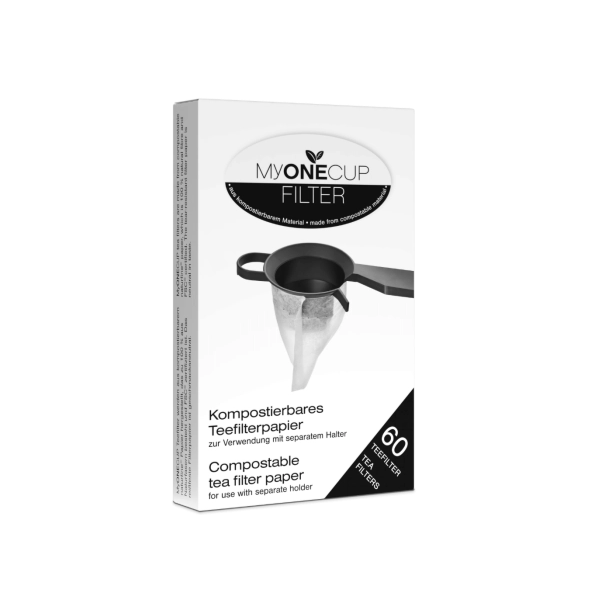 MyOneCup Set 60 koffie-/theefilters met houder