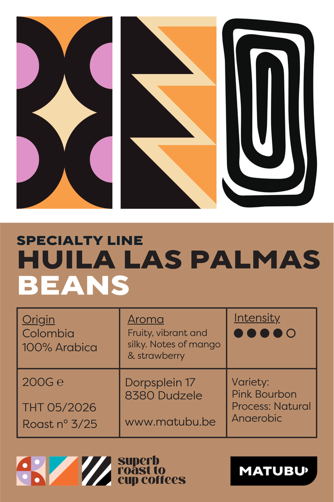 Huila Las Palmas Anaerobic Specialty Coffee Label