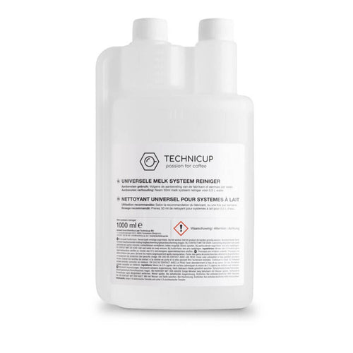 Technicup Melksysteem Reiniger 1L voor optimale hygiëne in koffiemachines.